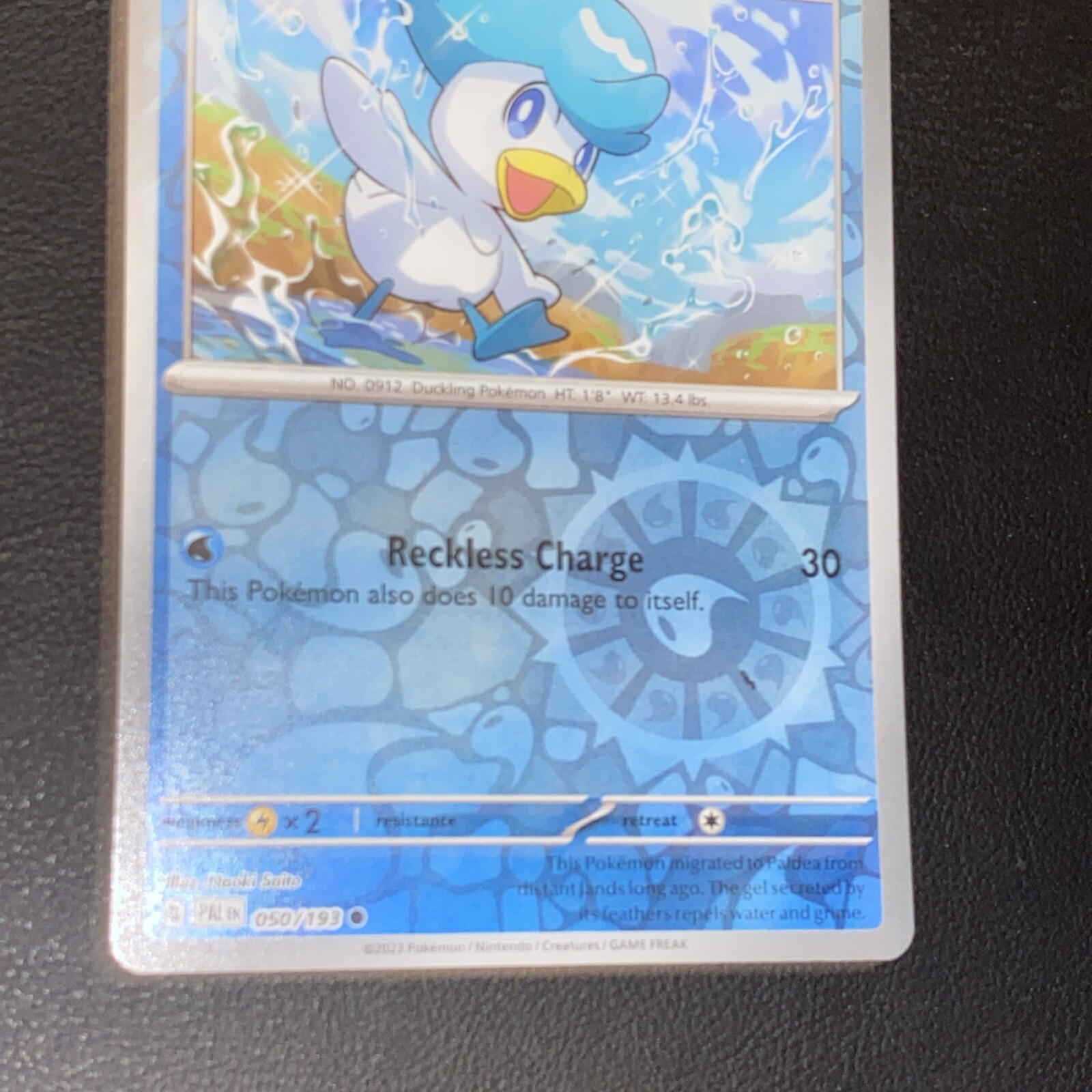 Quaxly Scarlet & Violet - Paldea Evolved 050/193 Reverse Holo CARD Pokemon tcg