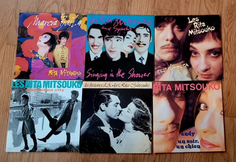 Lot 6 x vinyls 45 tours Rita Mitsouko 80s Synth-pop