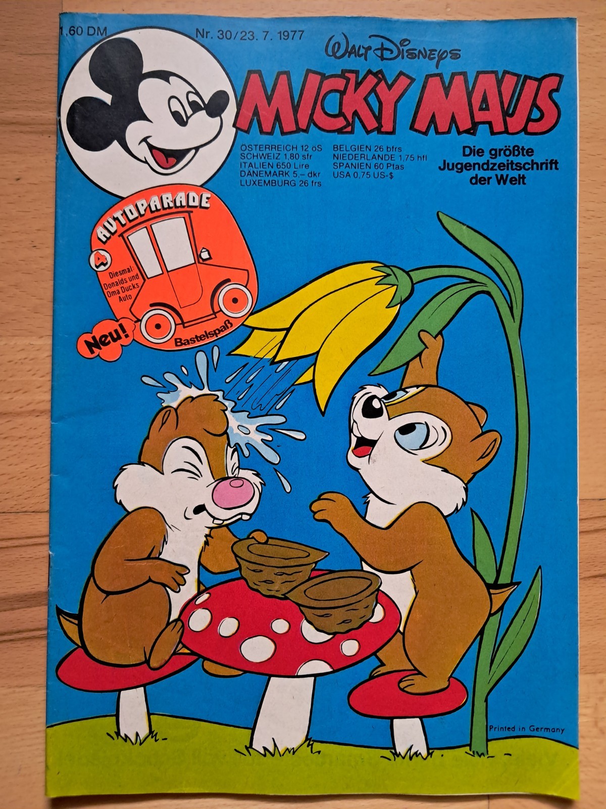 Topolino n.30 del 23.7.1977 con sfilata di auto + angolo di raccolta - TOP Z1