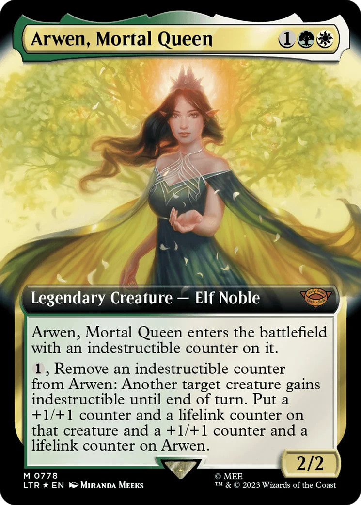 MTG Arwen, Mortal Queen Extended Art Surge Foil The Lord of the Rings: 778 NM