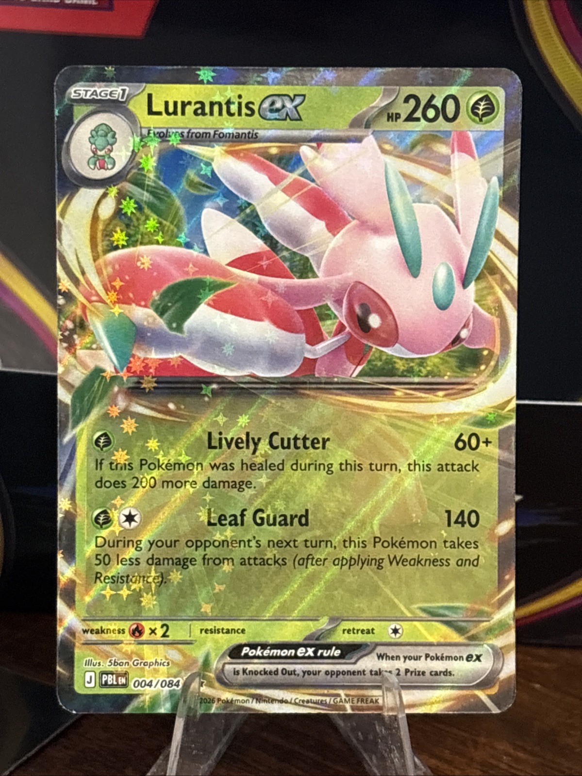 🔥Lurantis EX 004/084 NM Doppio Raro Pokemon TCG Pitch Nero🔥
