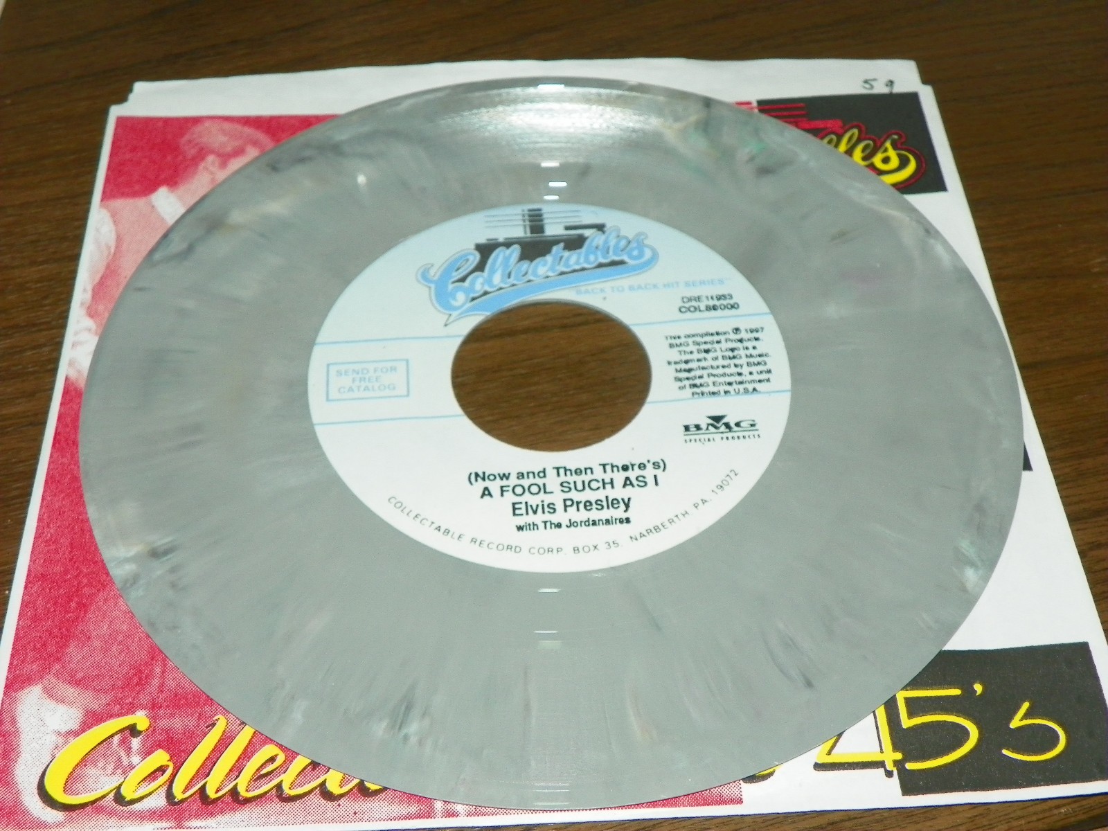 ELVIS PRESLEY-A FOOL SUCH AS I-- 7" 45 Vinyl Record -gray vinyl-R-2