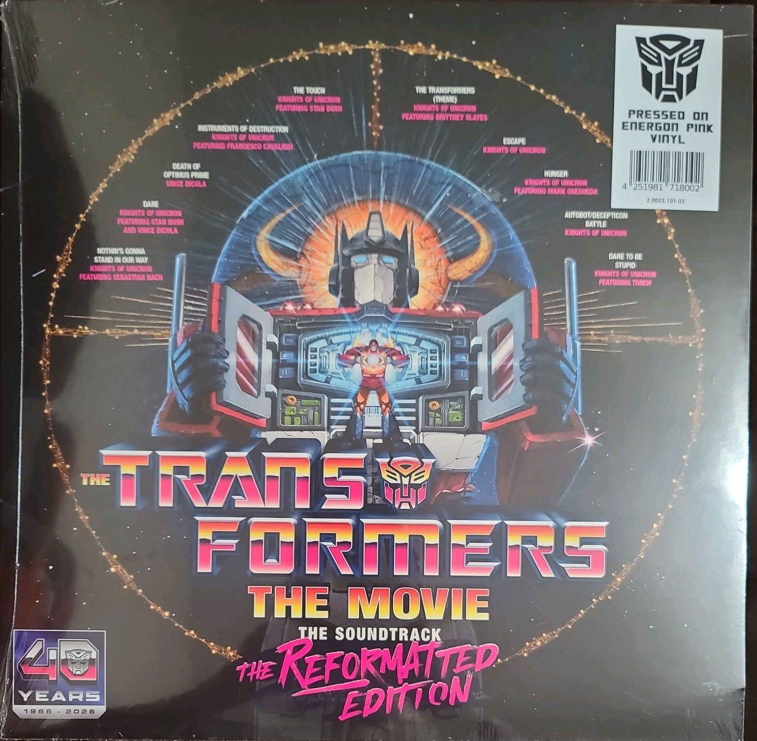 The Transformers The Movie Soundtrack Reformatted 7" Energon Pink