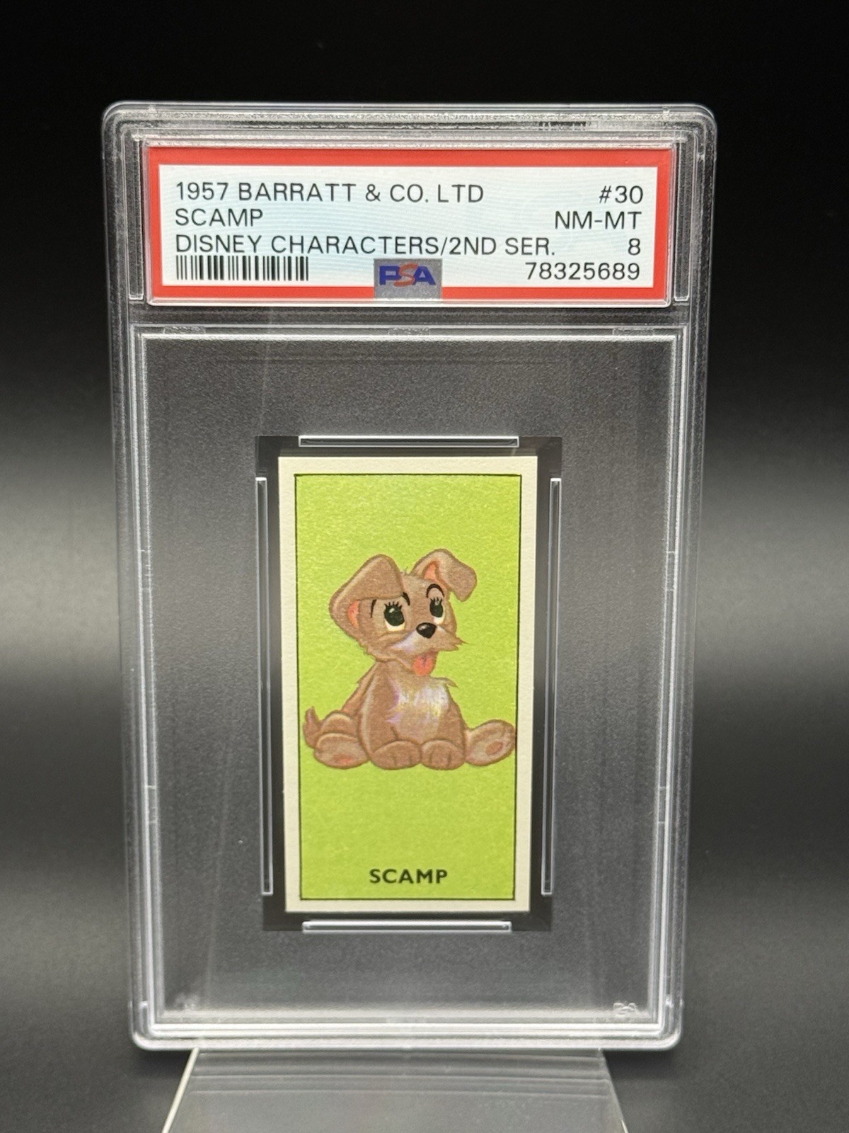 1957 Barratt & Co Ltd Scamp Disney Characters 2nd Series PSA 8