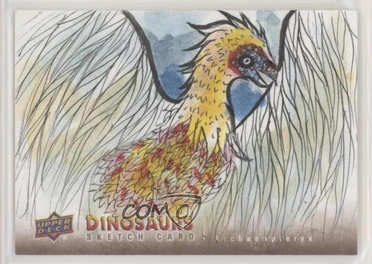 2015 Upper Deck Dinosauri 1/1 Archaeopteryx #SC-ARC schizzo automatico 9e1