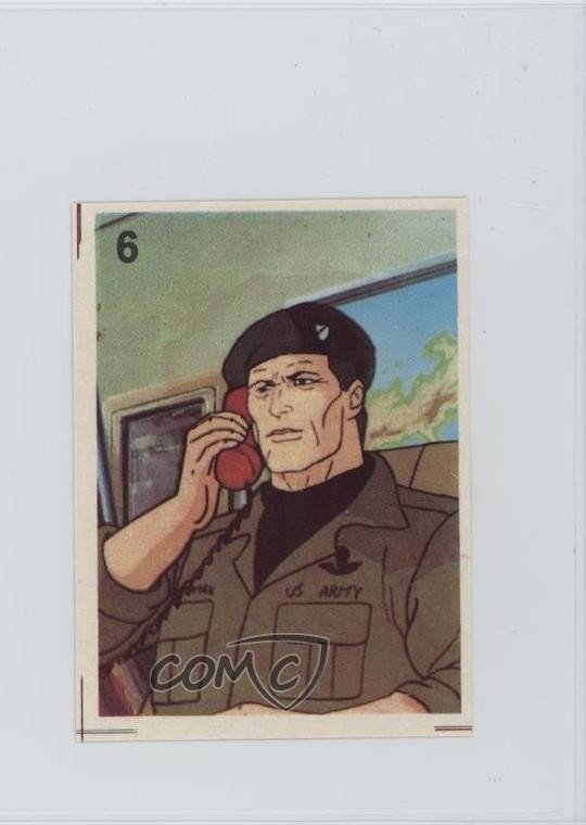 1986 Reyauca Rambo Cartoon Stickers Rambo #6 0a4f