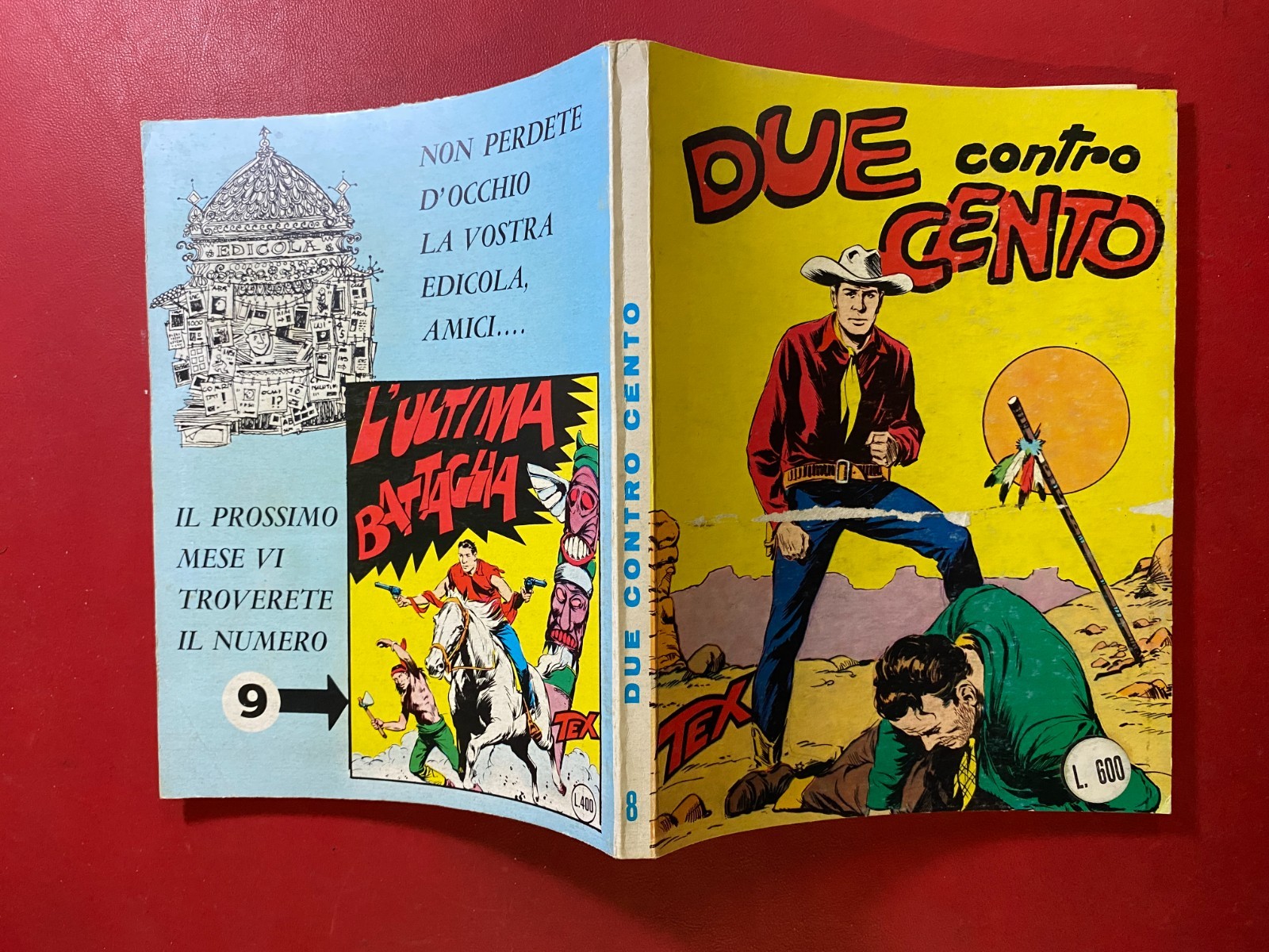 TEX Gigante n. 8 DUE CONTRO CENTO Ed. Araldo (1964) Fumetto Lire 400