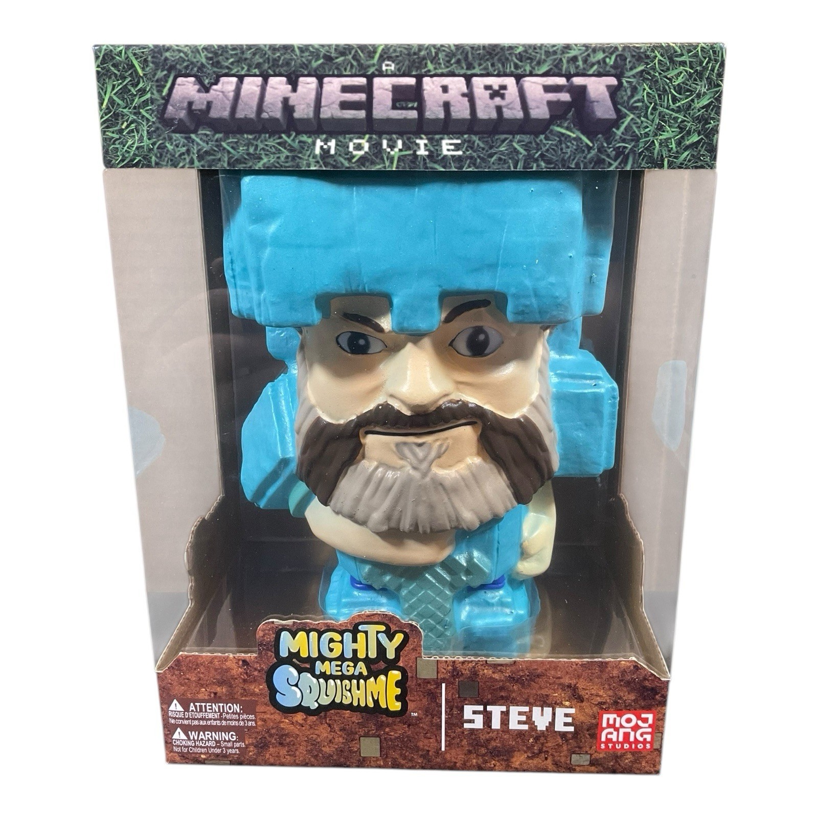 Modellino Minecraft Movie Mighty MEGA Squishme Steve 9" con codice esclusivo leggi