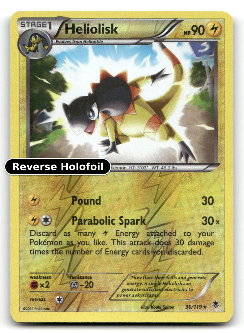Heliolisk Reverse Holofoil XY - Forze Fantasma 30/119 LP Pokemon