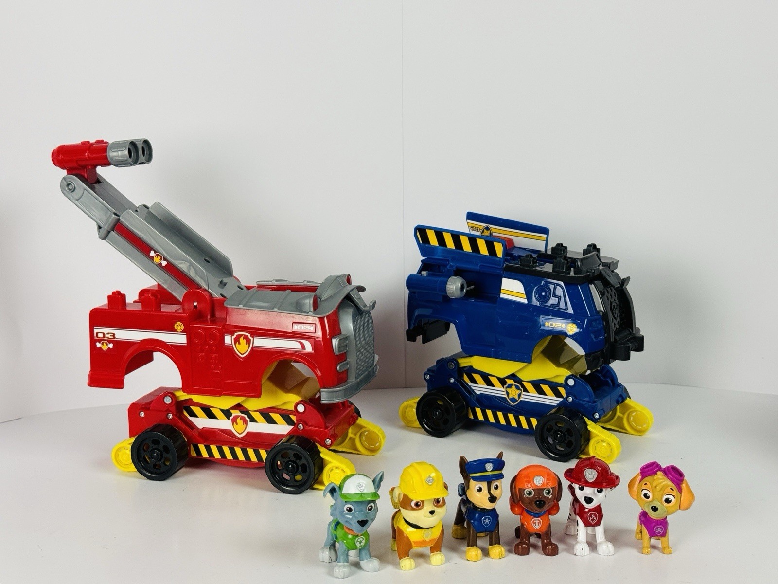 Lotto PAW Patrol Rise and Rescue veicoli Marshall Chase 6 personaggi cuccioli Skye Zuma