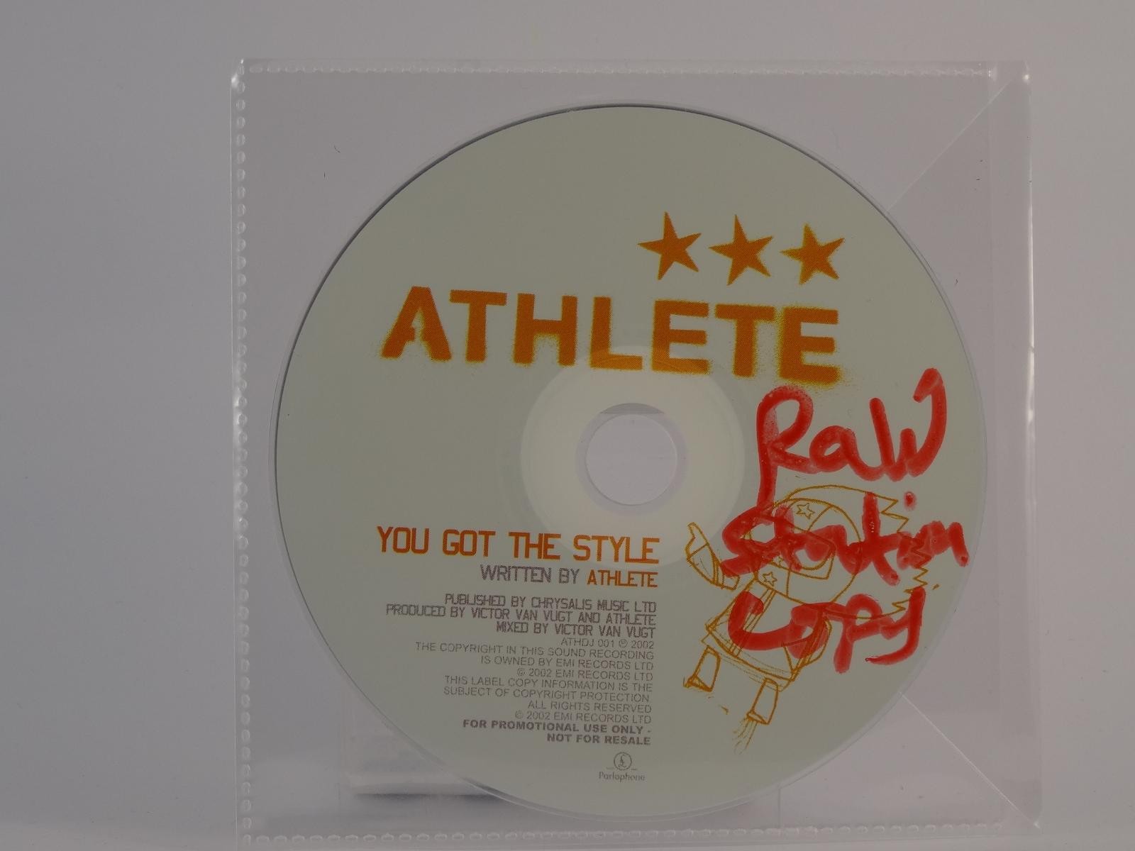 ATHLETE YOU GOT THE STYLE (Y1) 1 Track Promo CD Single including Plastic Sleeve 