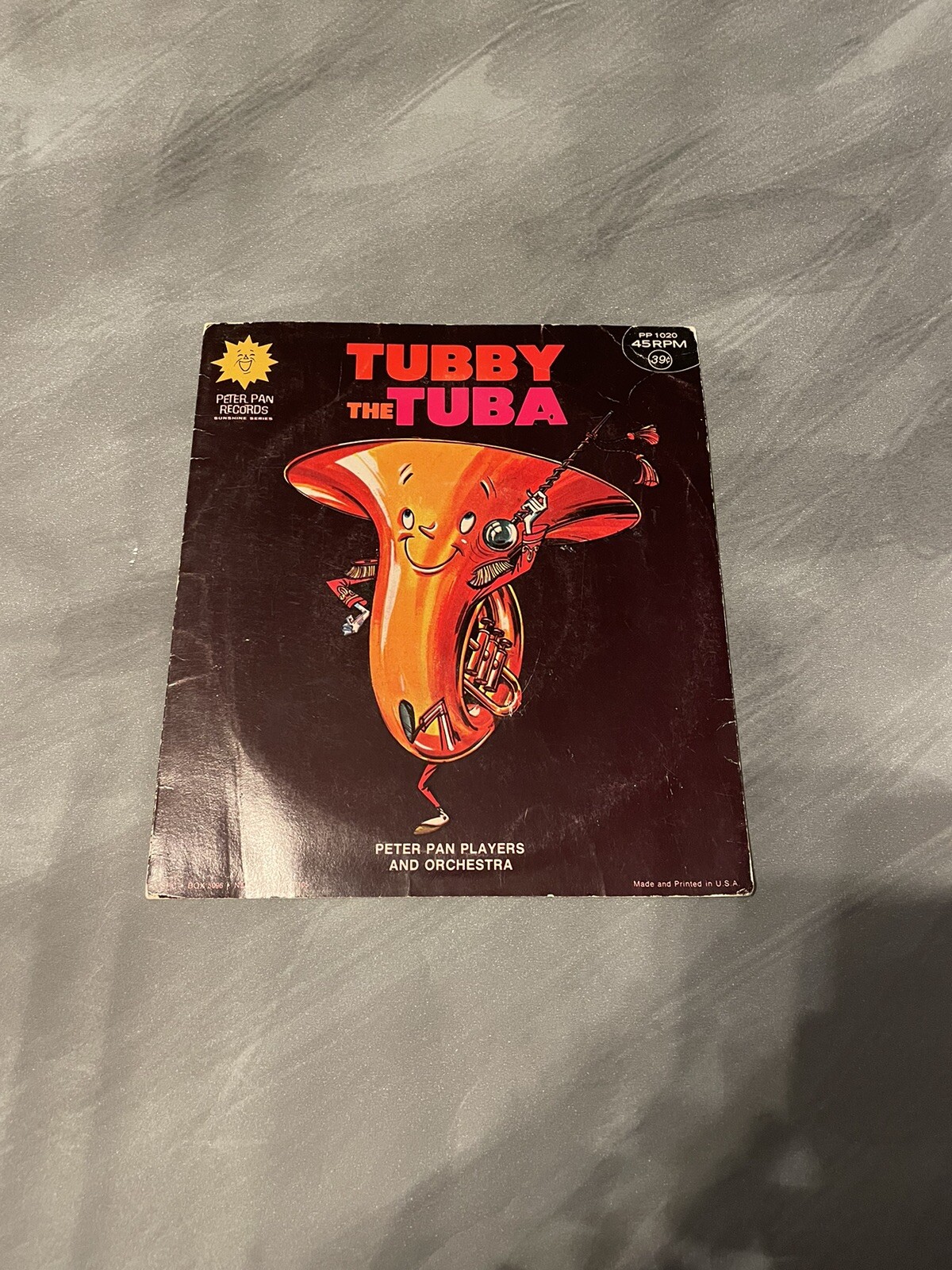 Vintage Peter Pan 45 RPM Record - Tubby The Tuba