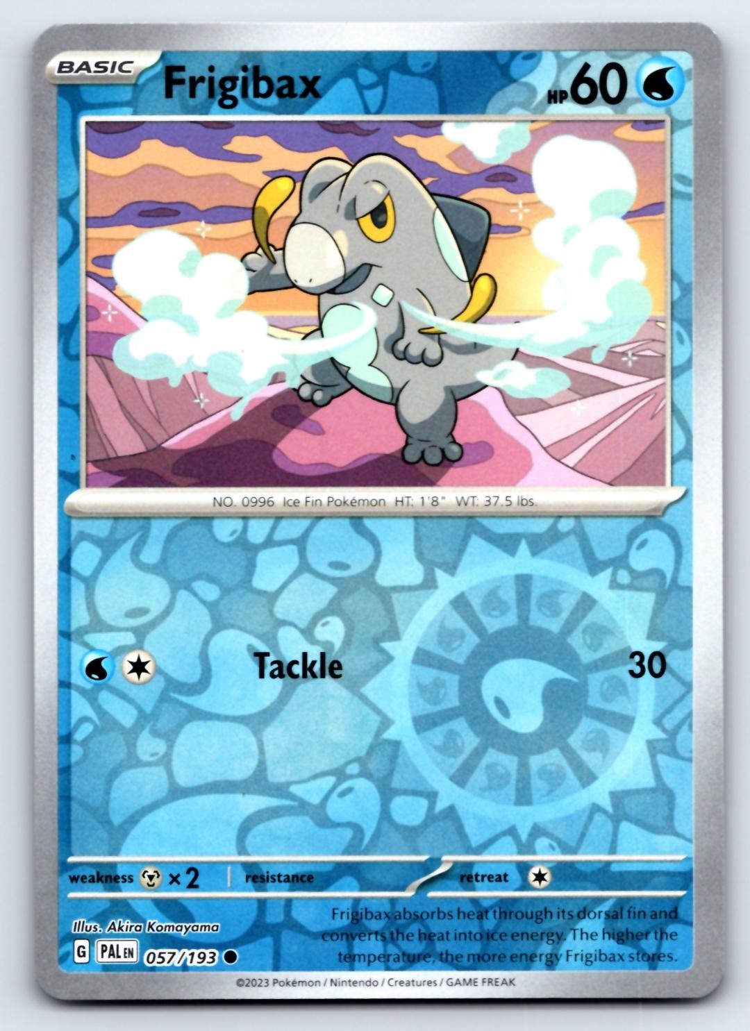 FRIGIBAX 057/193 COMUNE PALDEA EVOLUTO POKEMON REVERSE HOLO QUASI NUOVO/M