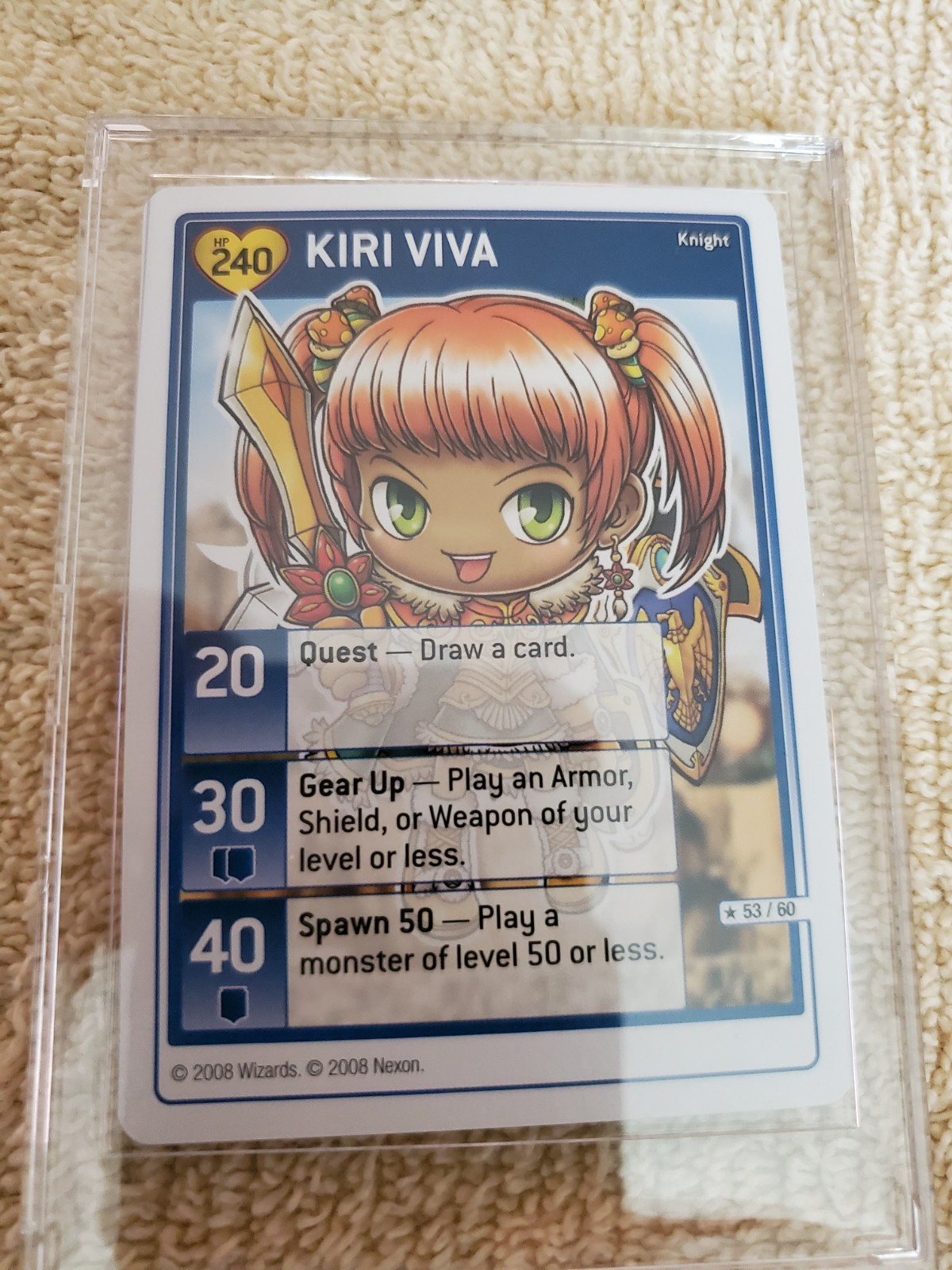 carta collezionabile kiri viva storia acero vintage