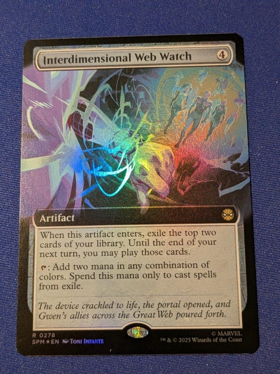 Orologio Web Interdimensionale (Extended Art) Foil Marvel's Spider-Man #278 Nuovo con etichette MTG