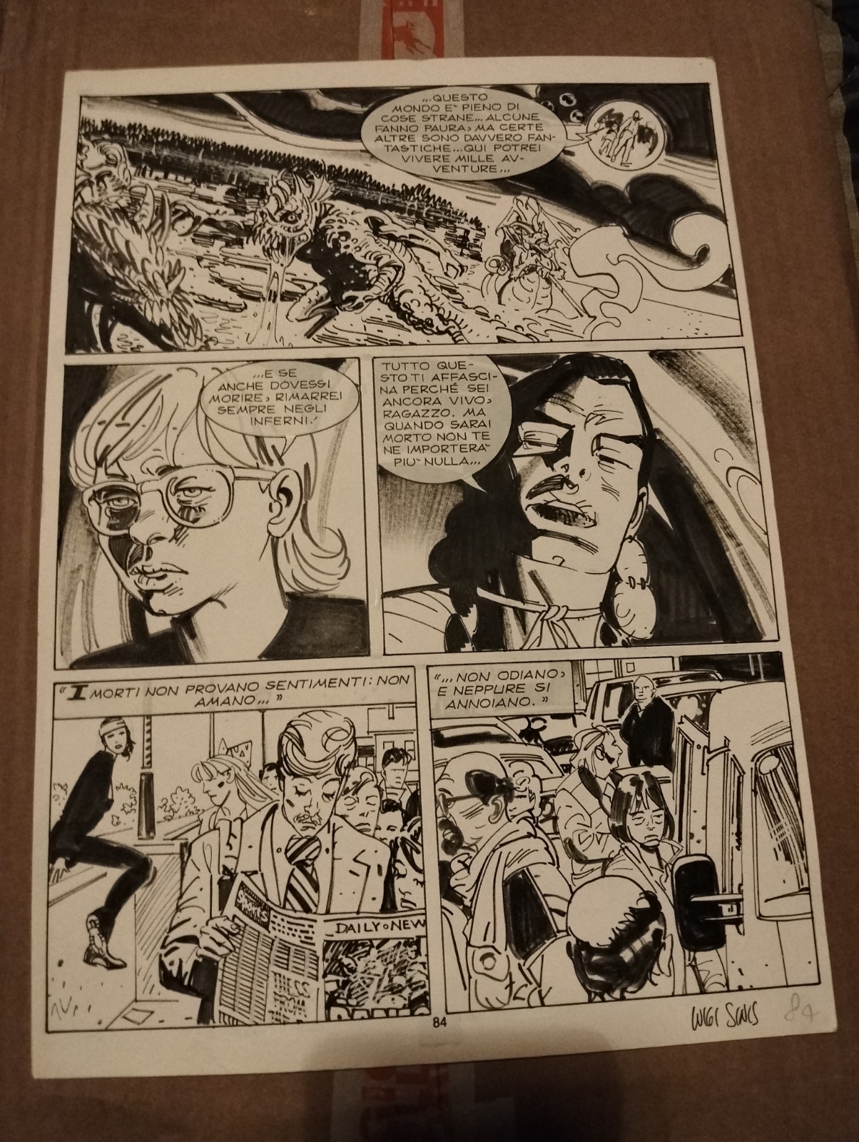 Dylan Dog Tavola Originale Speciale N. 9 I Vivi E I Morti Siniscalchi Firmata