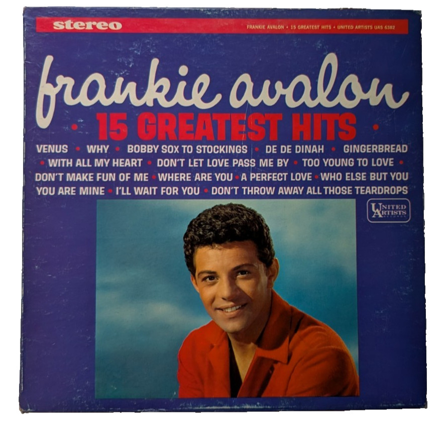 Frankie Avalon 15 Greatest Hits United Artists **READ** COVER ONLY NO RECORD VG