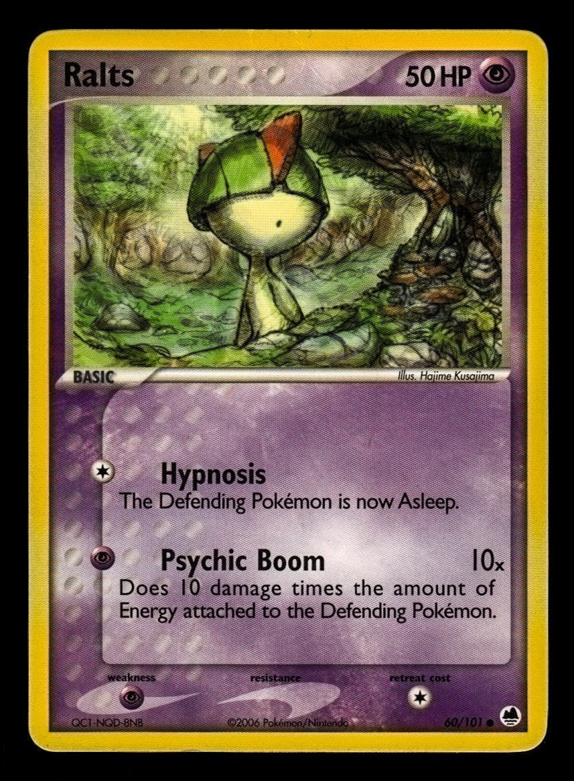HP Ralts 60/101 Dragon Frontiers Pokemon 2006 Hajime Kusajima