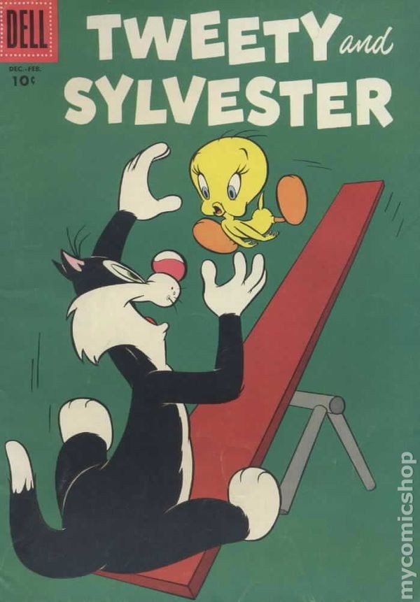 Tweety and Sylvester #15 VG 1956 Stock Image Low Grade