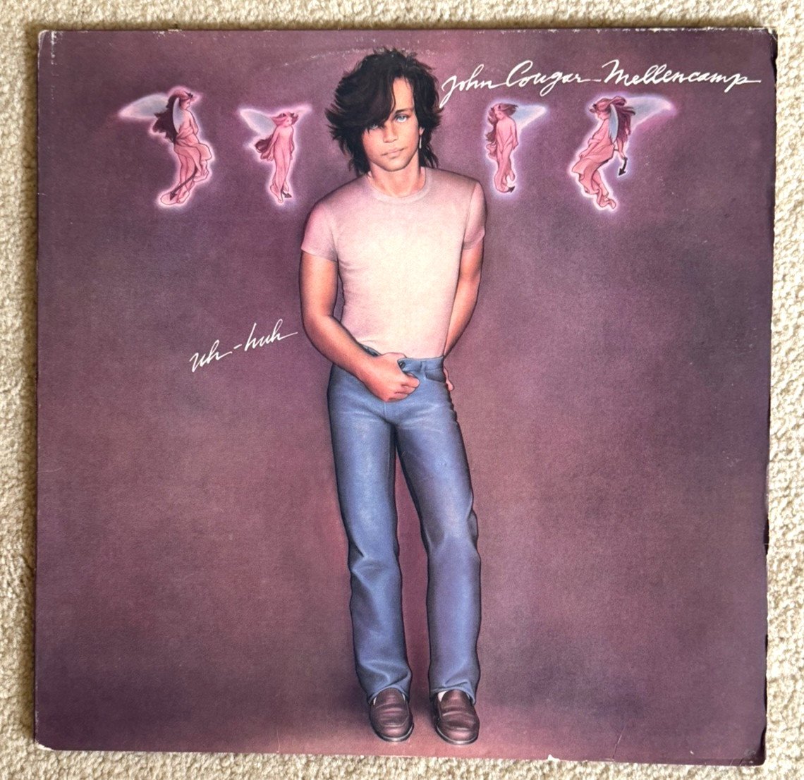 JOHN COUGAR MELLENCAMP - Uh-Huh (1983) Vinyl LP Record. EX vinyl / VG+ sleeve