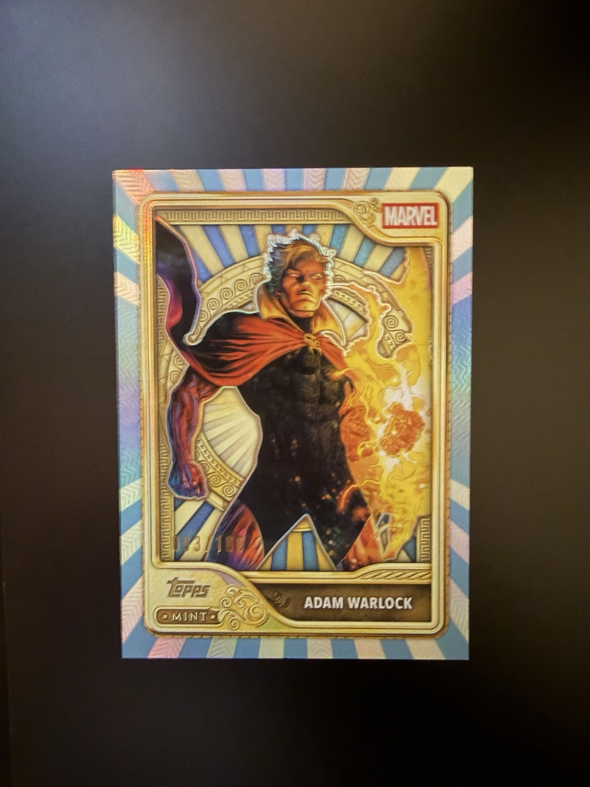 2026 Topps Marvel Mint Adam Warlock Gold Blue Foil #91 /100