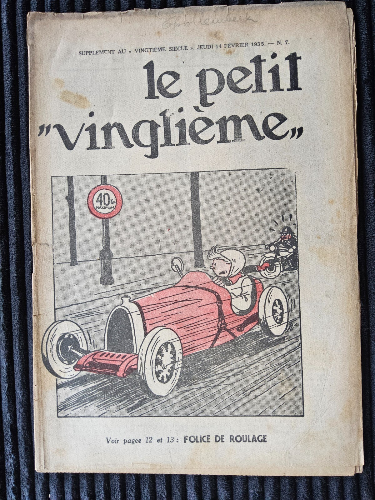 Tintin - Petit Vingtième - Numéro 7 de 1935