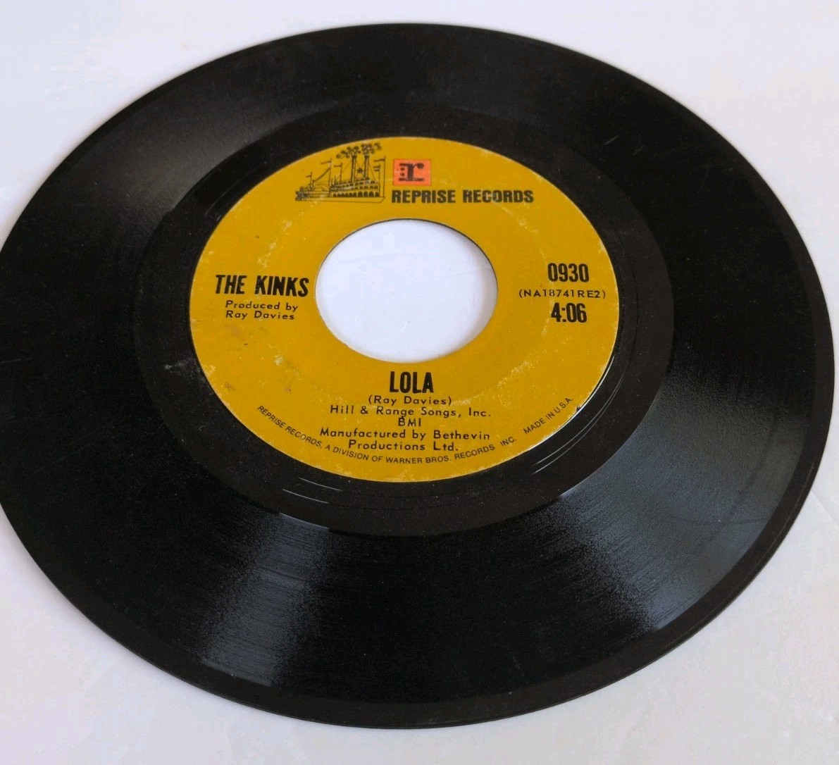 THE KINKS - LOLA/APEMAN - Reprise 45 -excellent 1970