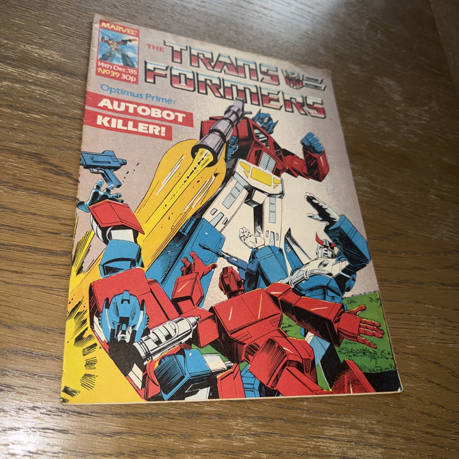 TRANSFORMERS BRITISH WEEKLY #39 14TH DECEMBER 1985 MARVEL UK COMIC
