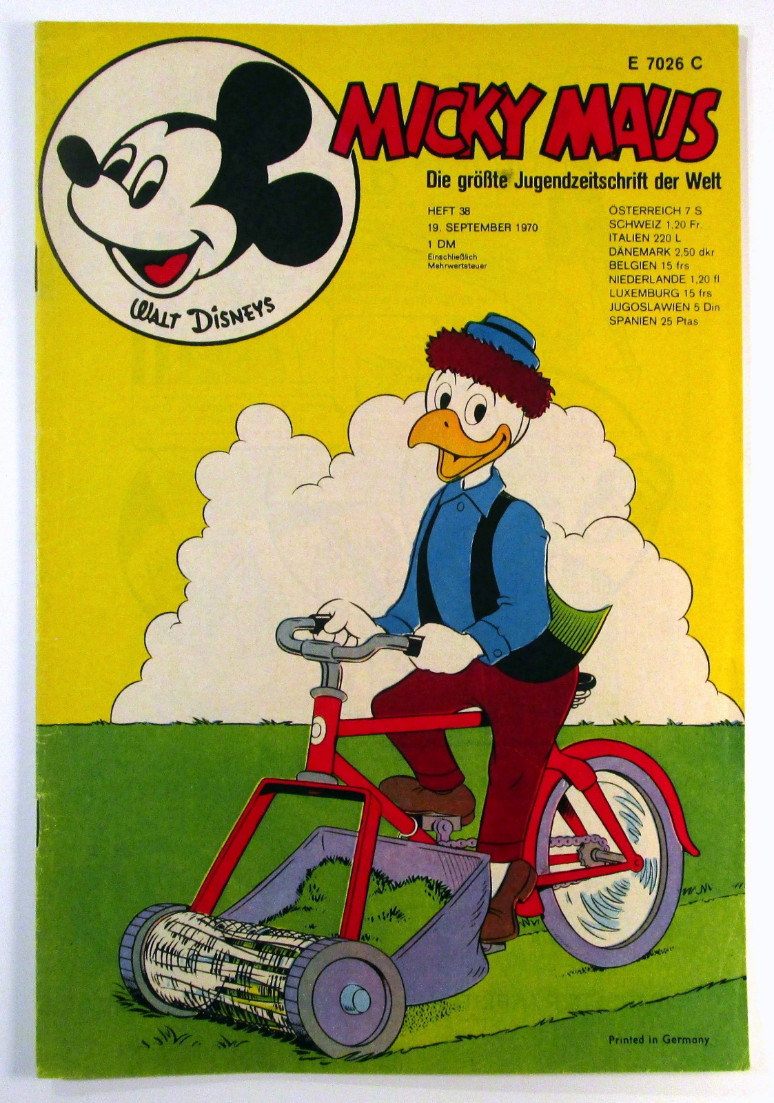 Topolino 1970 fascicolo 38 del 19 settembre 1970 Walt Disney originale casa editrice Ehapa