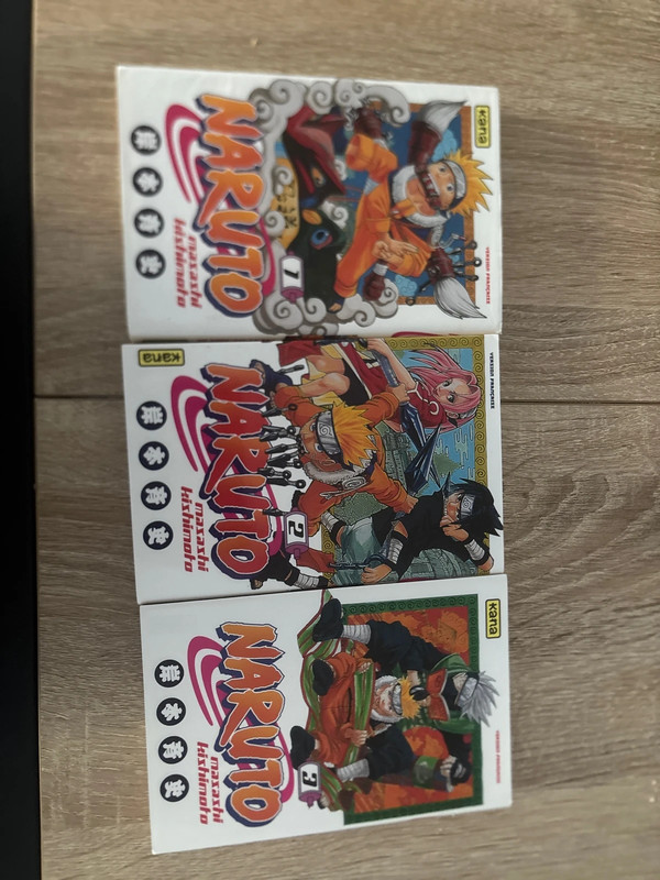 Les 3 premiers tomes de Naruto
