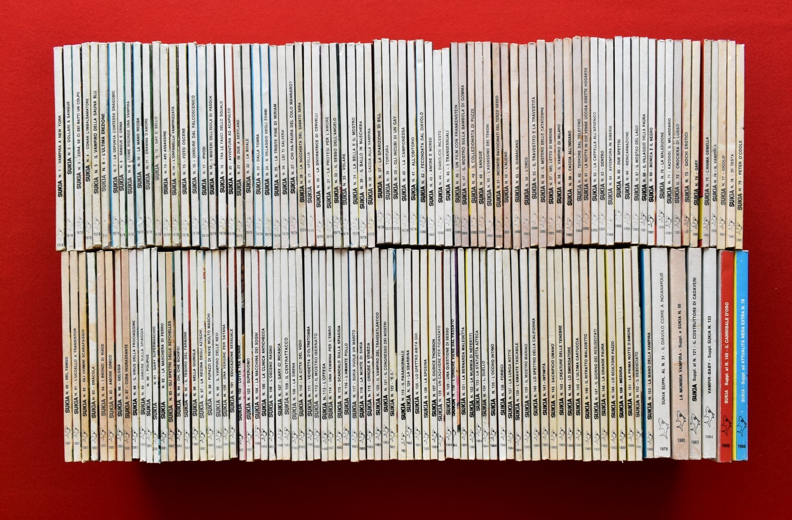 SUKIA EDIFUMETTO  1/153 SERIE COMPLETA + 6 SUPPLEMENTI  + CARTOLINA