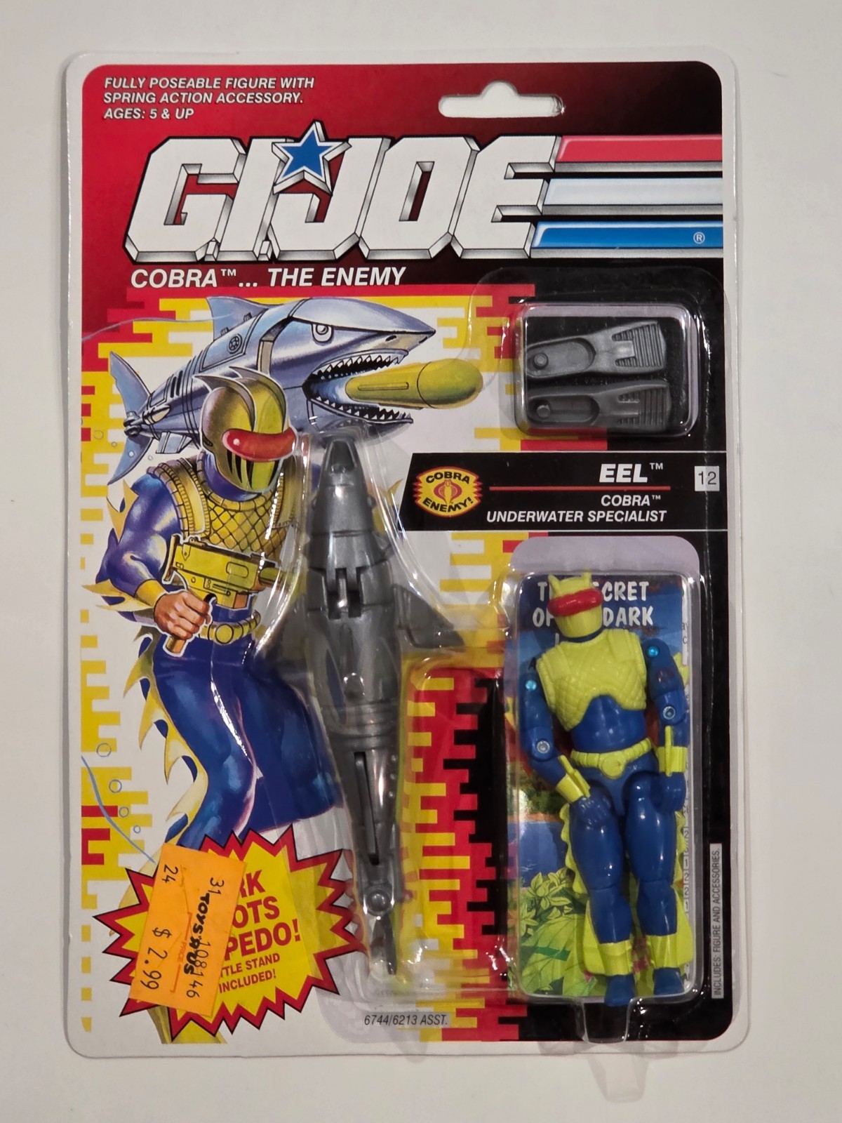 Hasbro 1992 GI Joe Eel Modellino 3,75" Vintage Nuovo MOC
