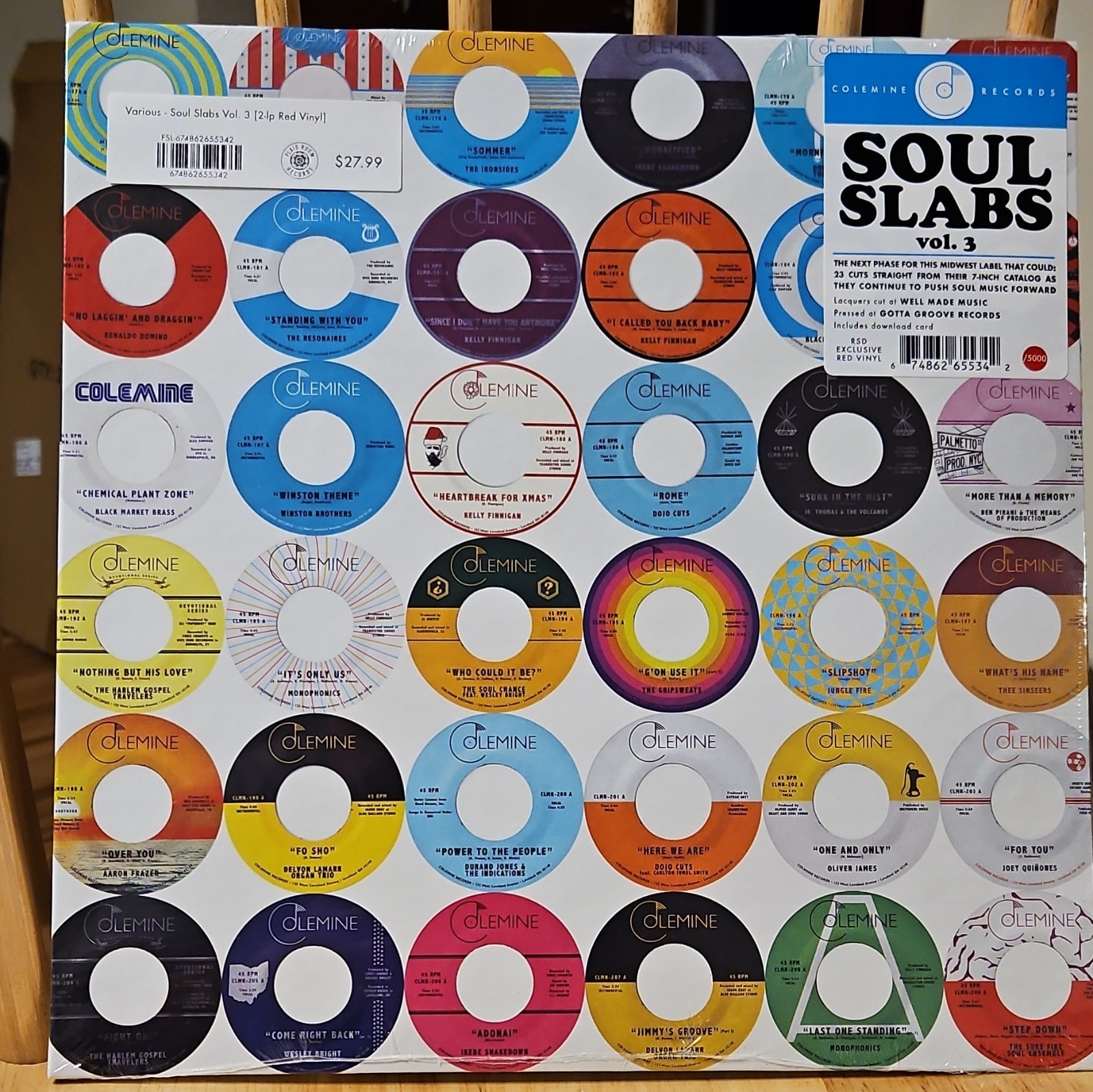 Colemine Records - Soul Slabs Vol. 3 RSD Exclusive Red Vinyl 2LP Limited to 5000