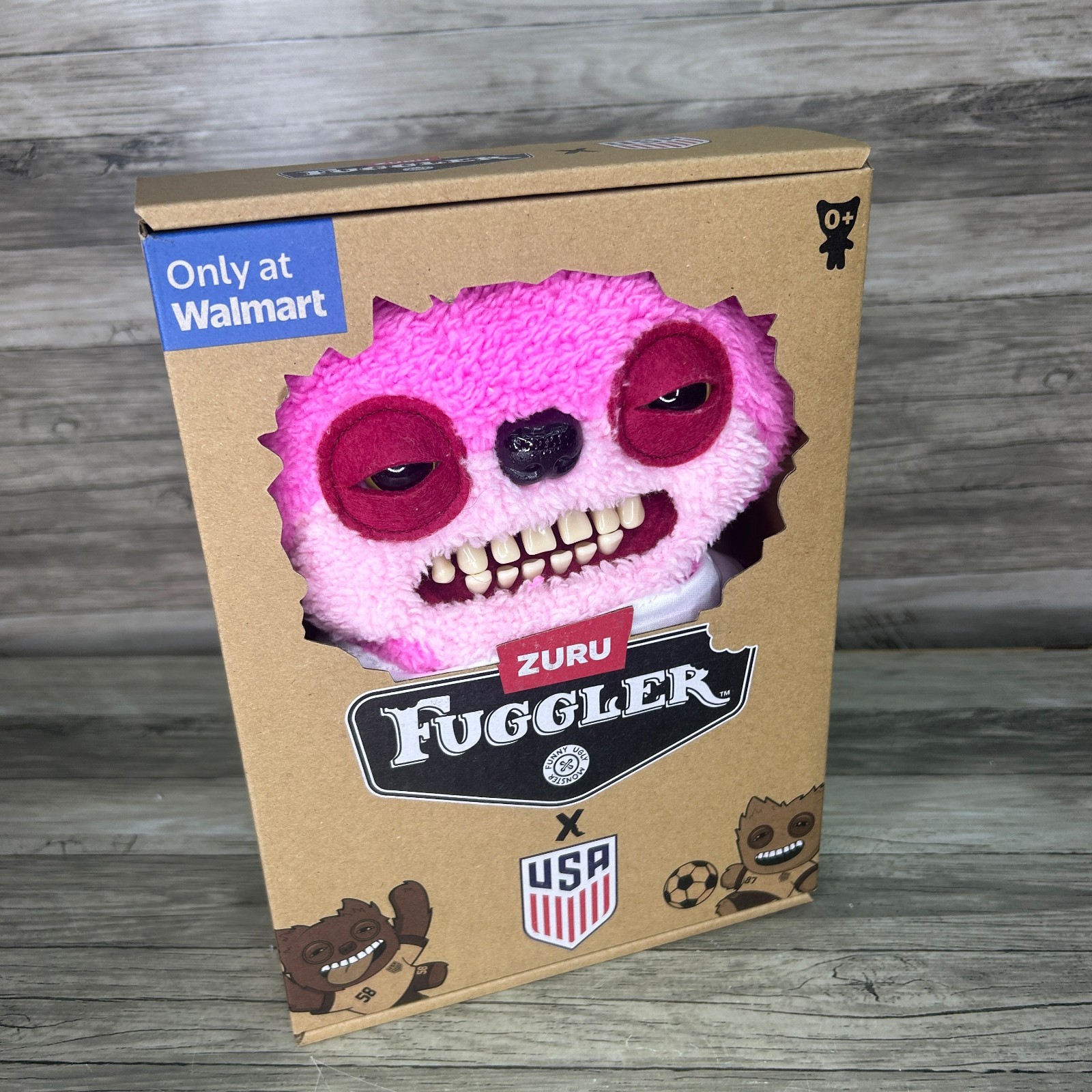 Zuru Fuggler x USA serie calcio orsacchiotto 9" rosa peluche divertente brutto mostro