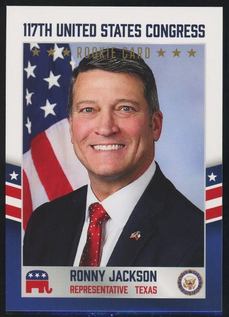 2021 117° Congresso degli Stati Uniti Ronny Jackson Rookie Card Texas RC Trump medico #474