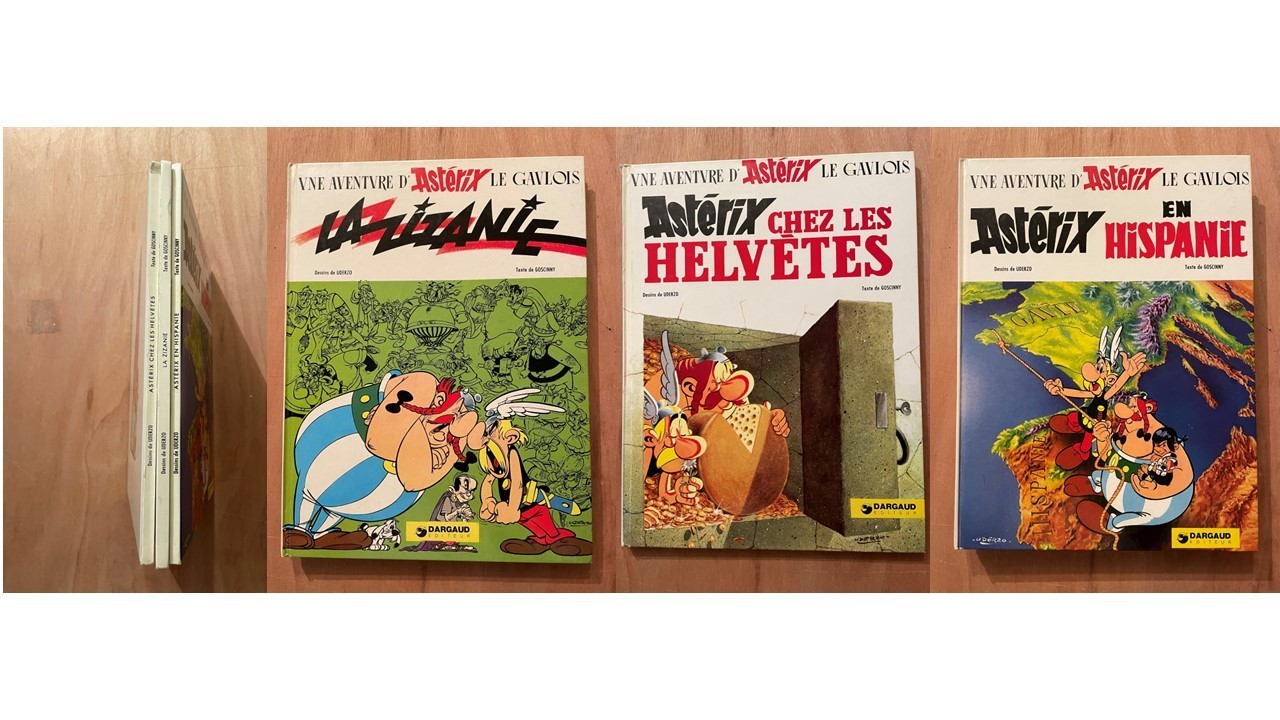 ASTERIX OBELIX IDEFIX : LOT 3 ALBUMS HELVETES ZIZANIE HISPANIE GOSCINNY UDERZO