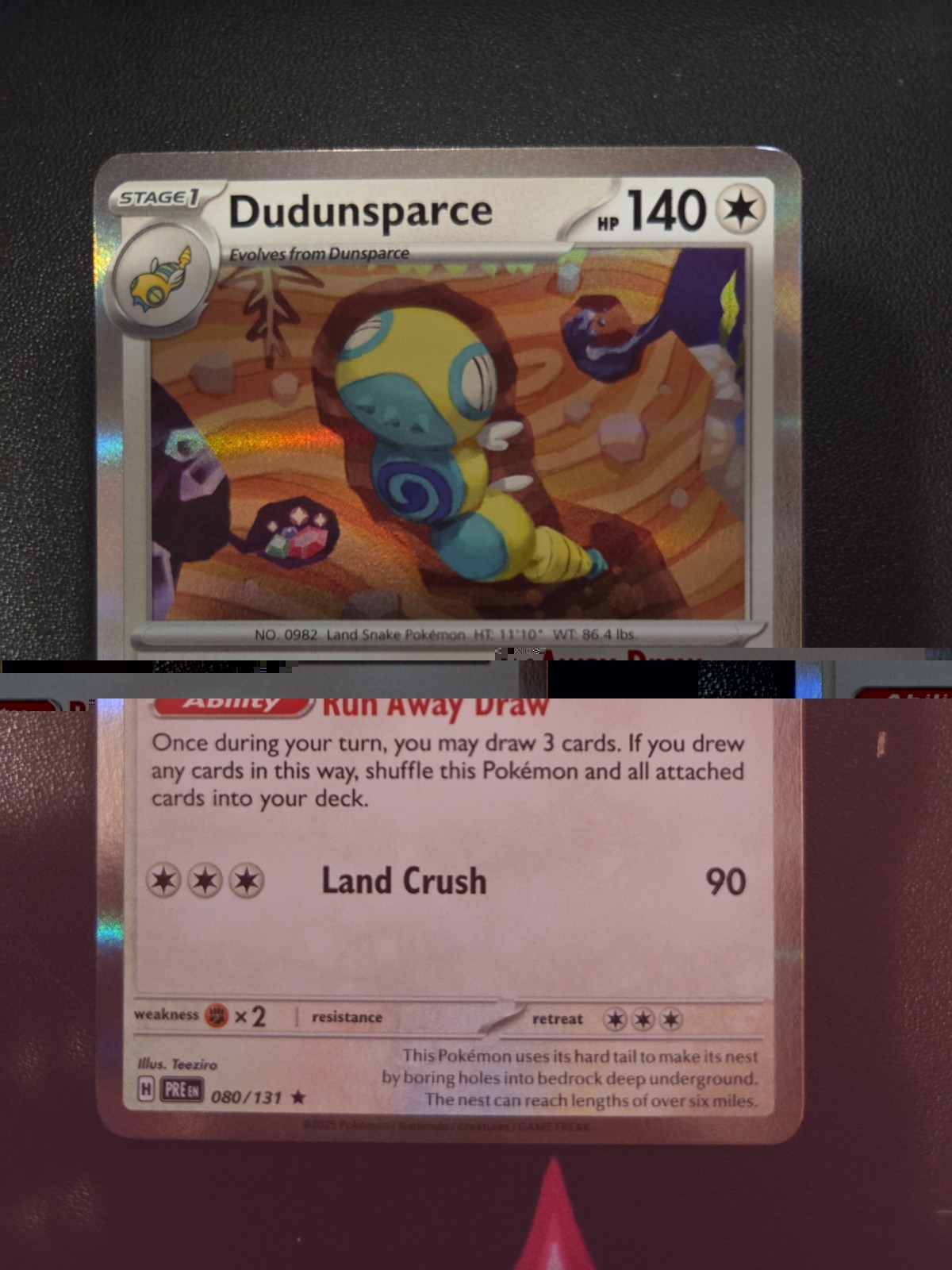 Dudunsparce 080/131 Sv: Evoluzioni Prismatiche Holo