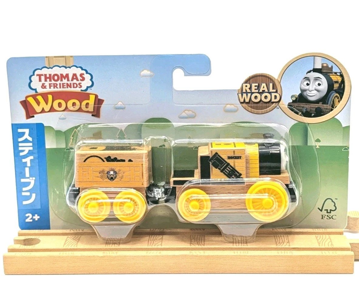 Trenino ferroviario in legno Thomas & Friends - Stephen - legno esposto - FHM48 - nuovo con scatola