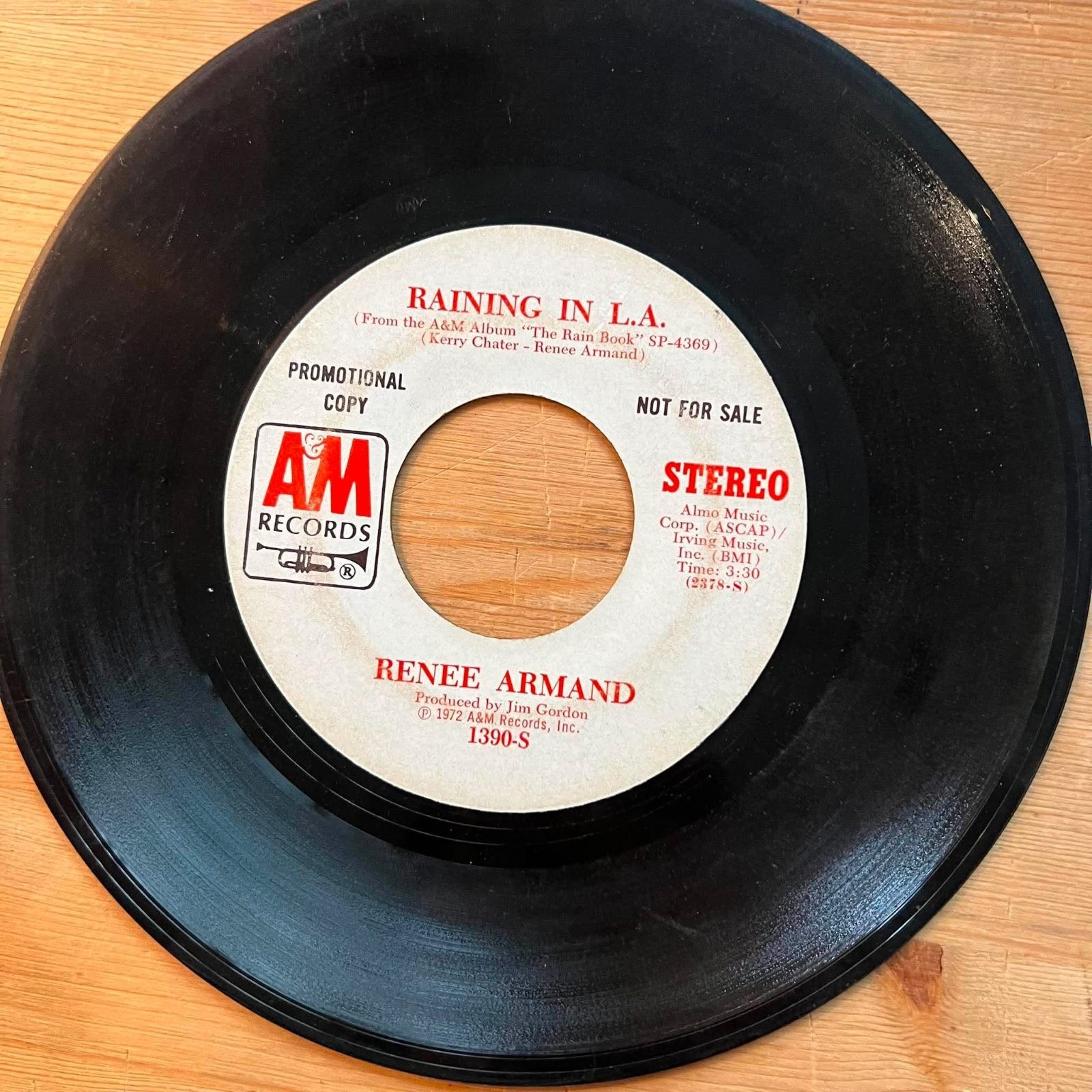 Renee Armand - Raining in L.A. 45rpm VG+ R11