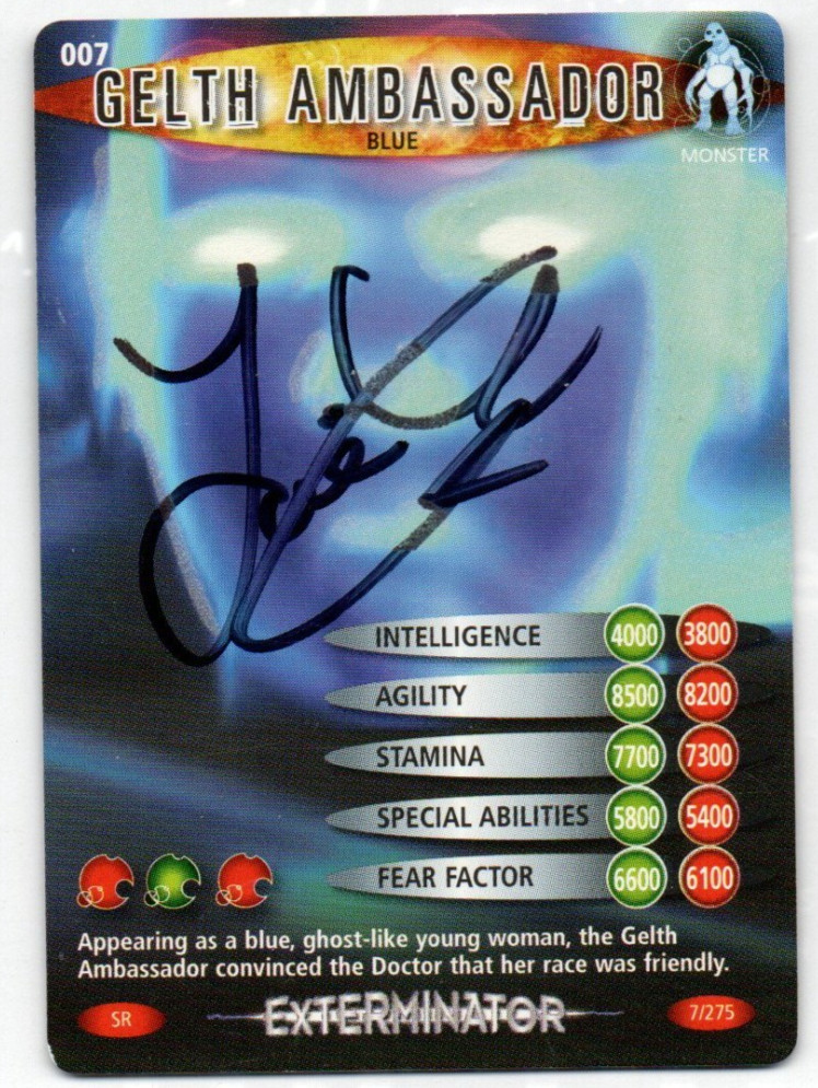 Doctor Who Trading Card Battles in Time #007 Signed by ZOE THORNE