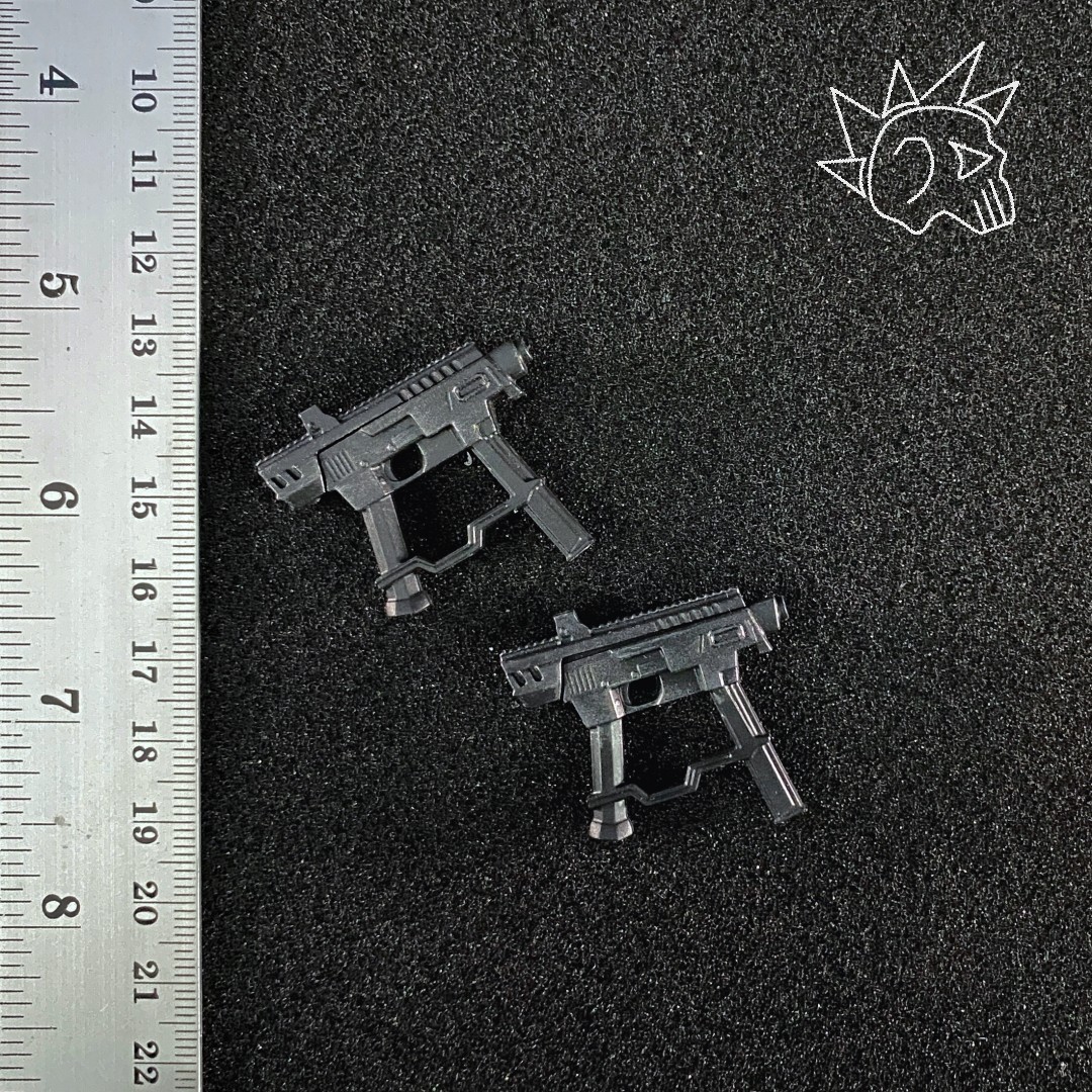 Set pistole Ghost Dual Submachine Guns scala 1/12 accessorio action figure personalizzato - CT02