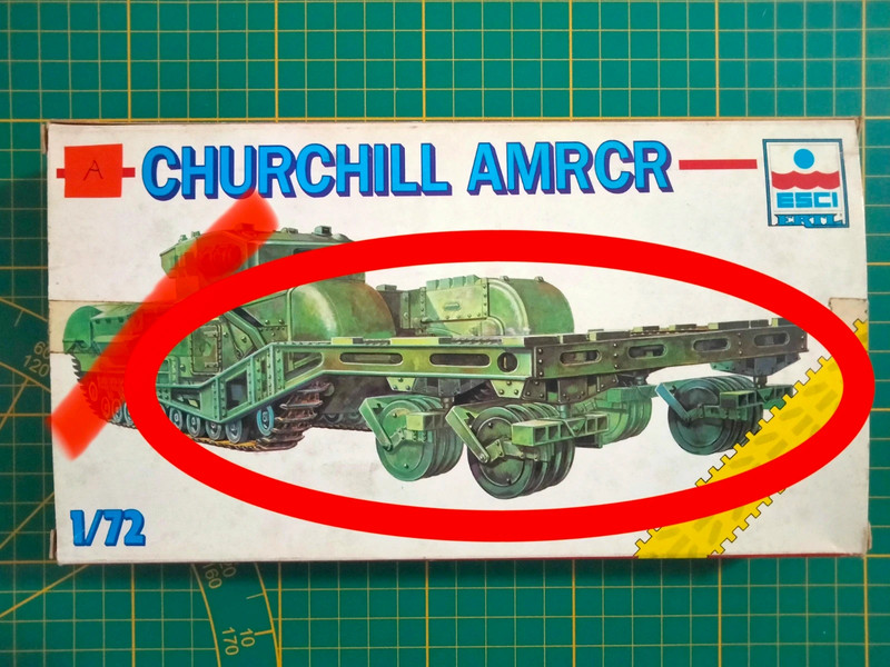 Esci-A.M.R.C.R. sminatore Churchill 1/72 (carro non incluso)