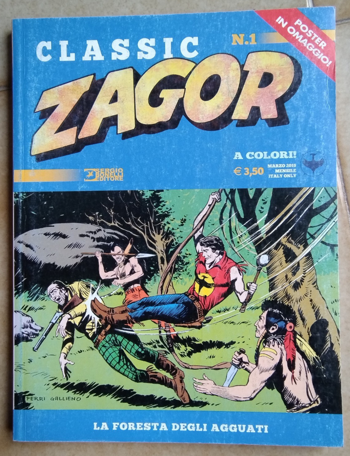 Classic Zagor  n. 1 - La foresta degli agguati -Bonelli - 2019 - con poster