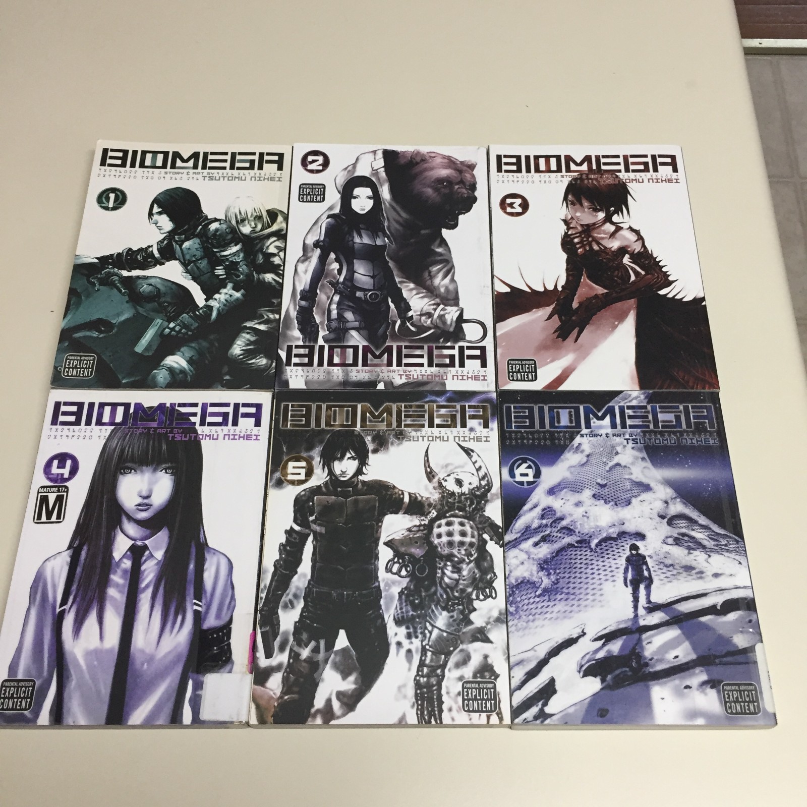 Biomega Manga Inglese Volume 1-6 Set Completo Serie Autentico Originale Nihei