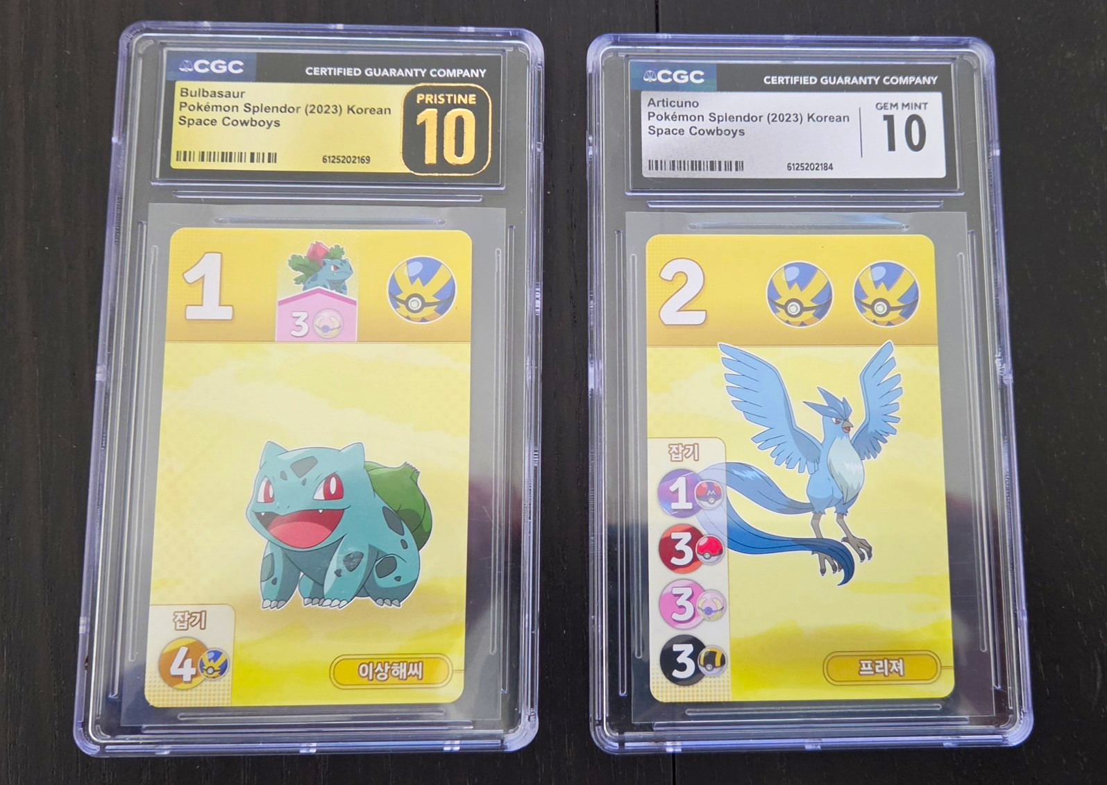 2023 Korean Pokemon Splendor CGC 10 Set - Bulbasaur PRISTINE & Articuno GEM MINT