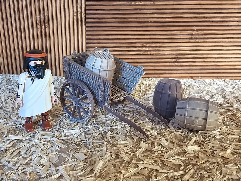 Carro Romano / Hebreo con barriles para diorama