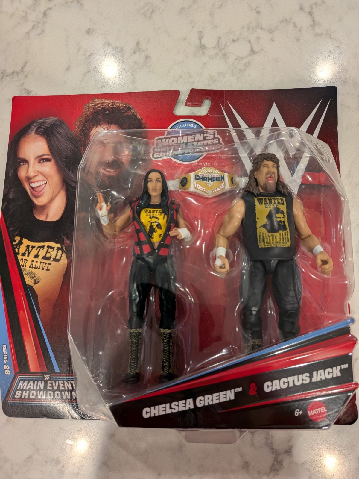WWE Main Event Showdown Chelsea Green & Cactus Jack Mick Foley confezione da 2 Mattel