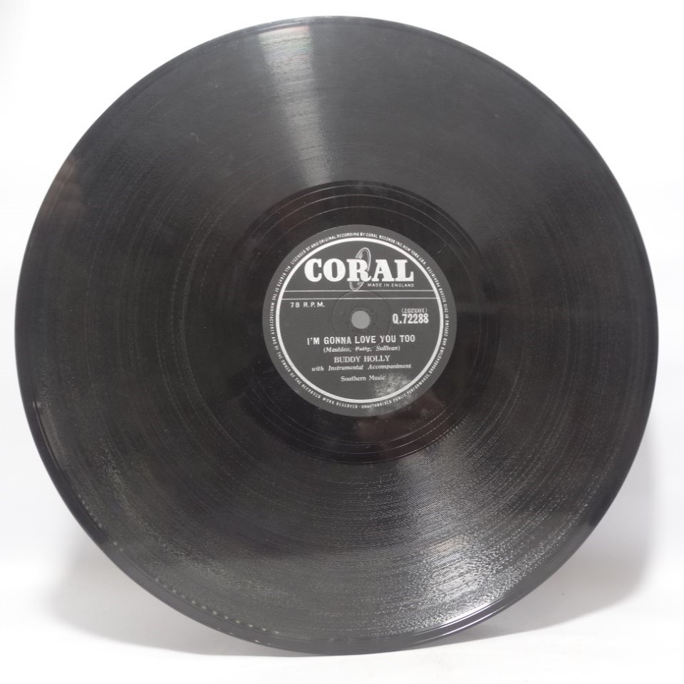 BUDDY HOLLY - I'm Gonna Love You Too/ Listen to Me - 78 RPM UK RARE Rock 1958
