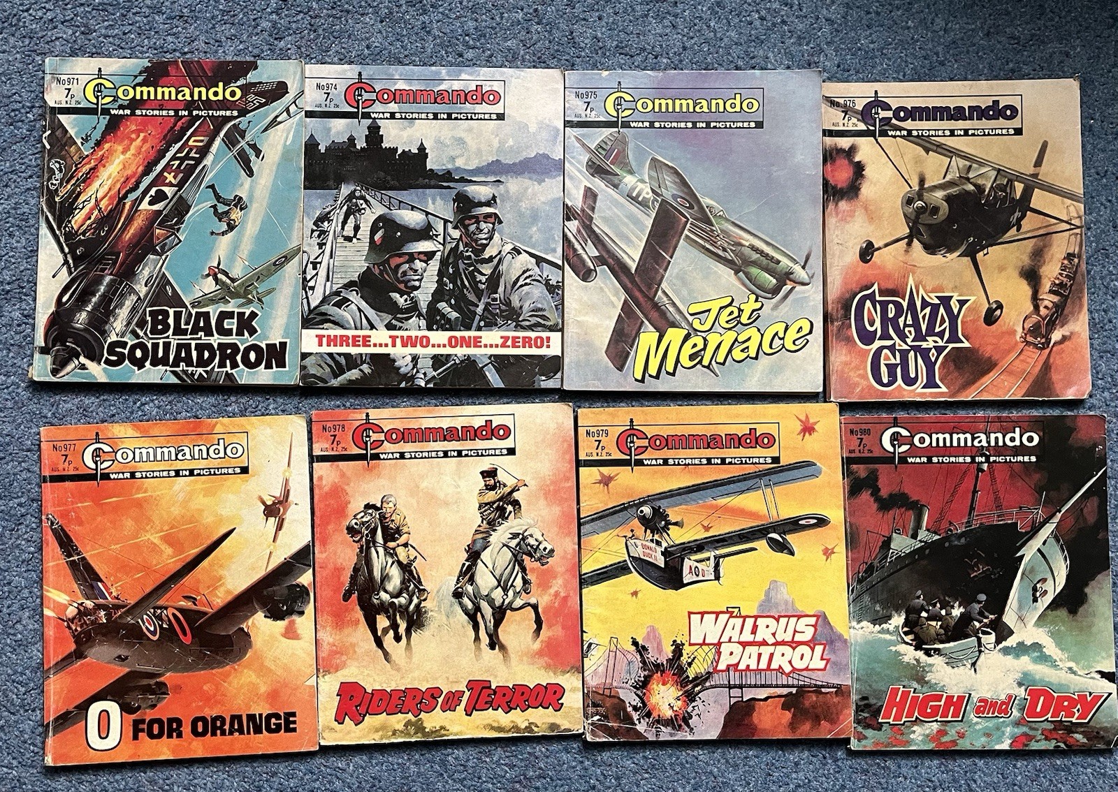 Commando War Stories in Pictures 8 Comics bundle / job lot # 971 - 980