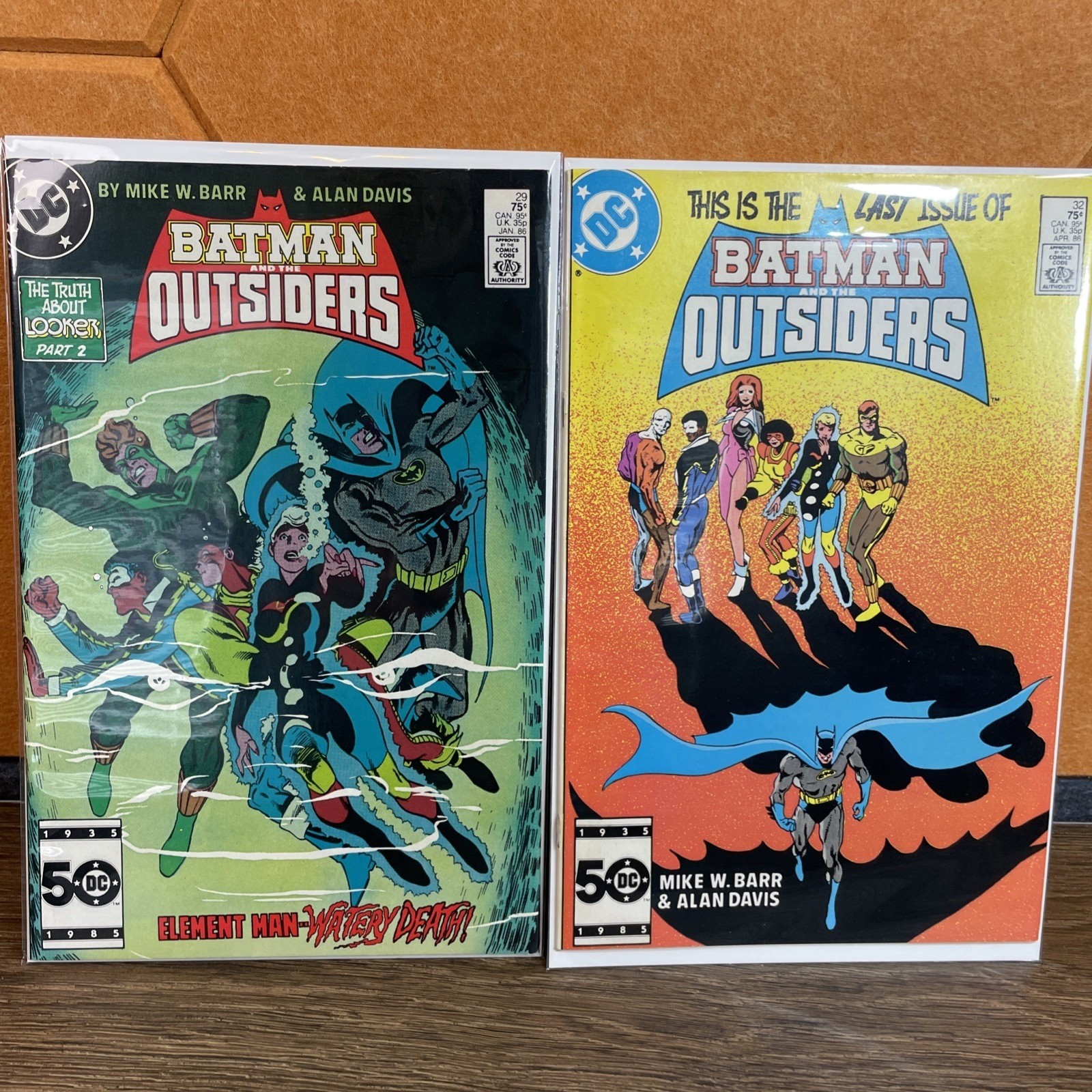 Lotto fumetti DC Batman and the Outsiders numeri 29 32 Alan Davis art 1986